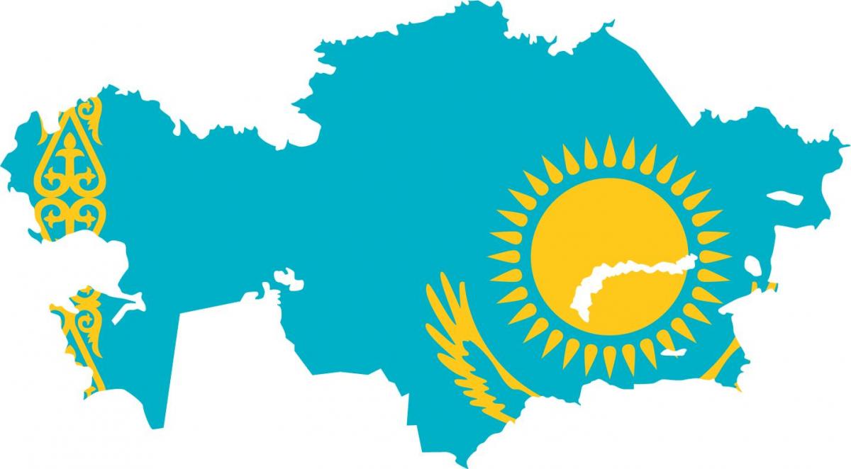 peta Kazakhstan bendera