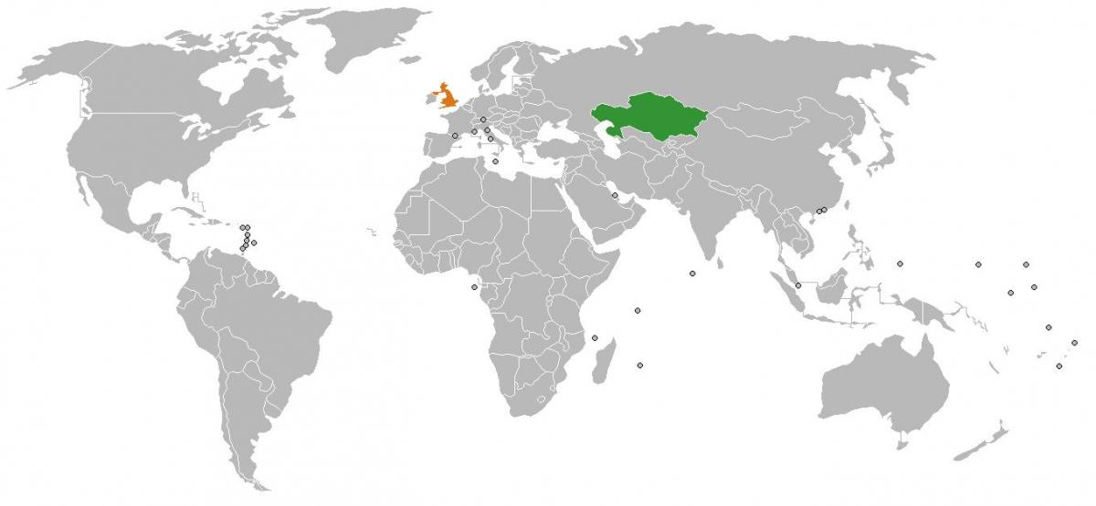 Kazakhstan lokasi di peta dunia