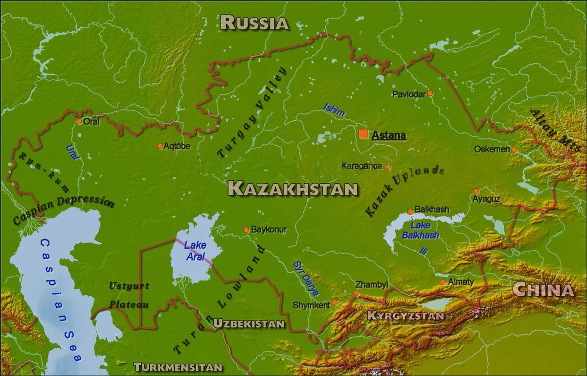 peta Kazakhstan fizikal