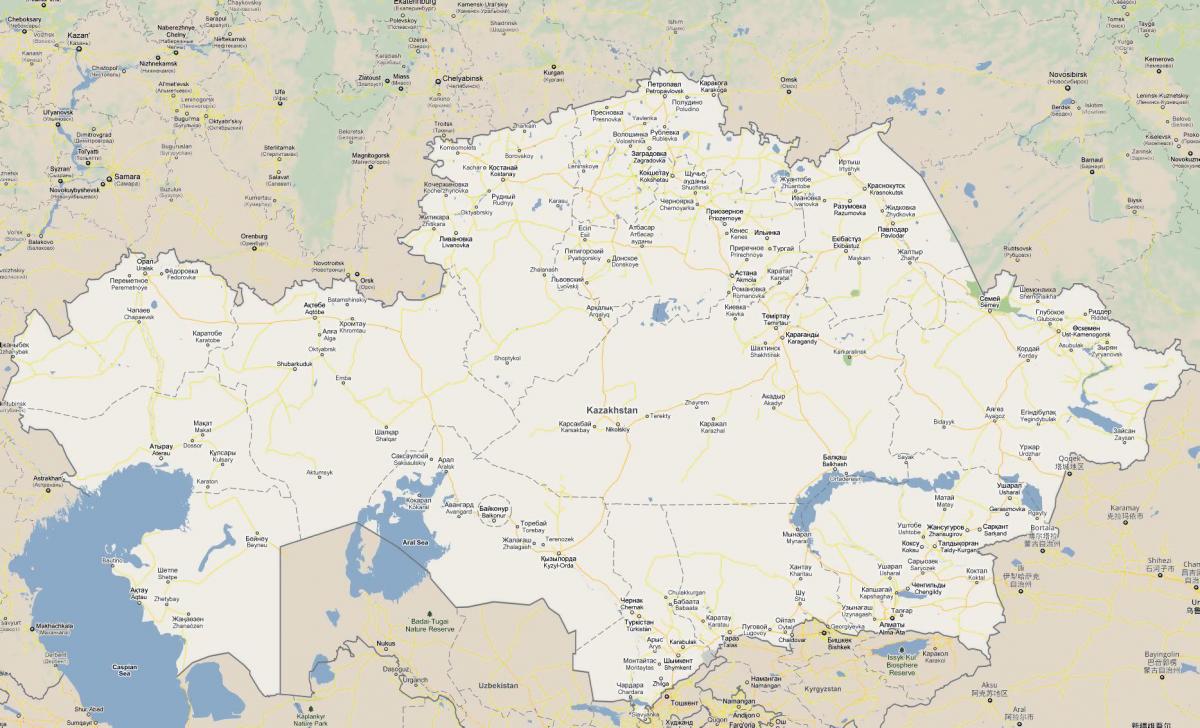 peta Kazakhstan jalan