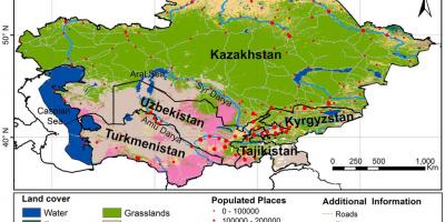 Peta Kazakhstan iklim