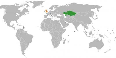 Kazakhstan lokasi di peta dunia