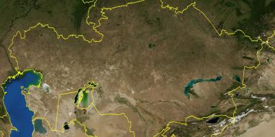 Peta Kazakhstan topografi