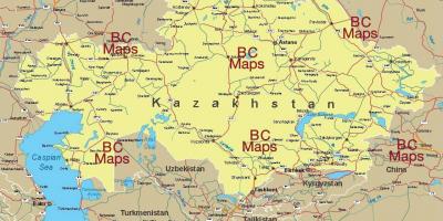 Kazakhstan bandar-bandar peta